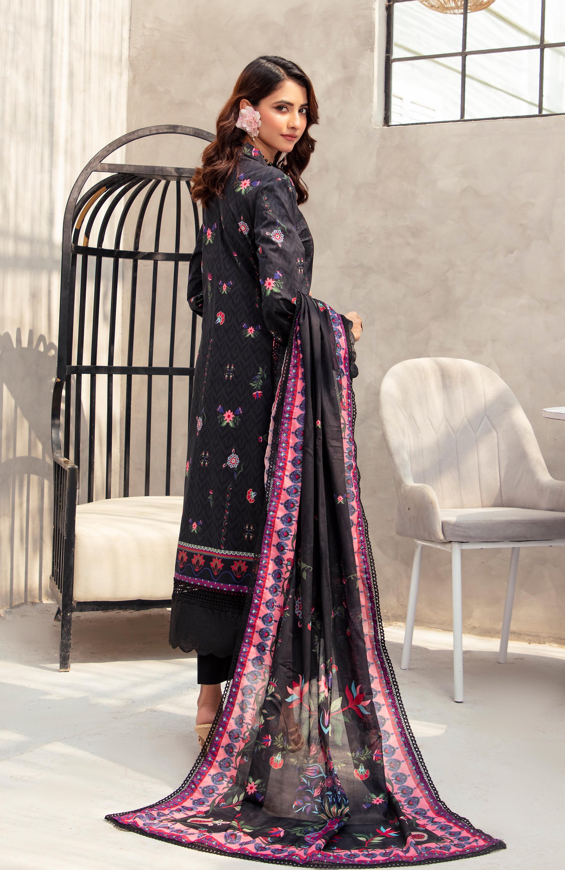 Alzohaib | Digital Printed Cambric | Colors Digital Cambric 3 Piece-CDC-2-25-01 - Ladies Clothes - Maria Faisal