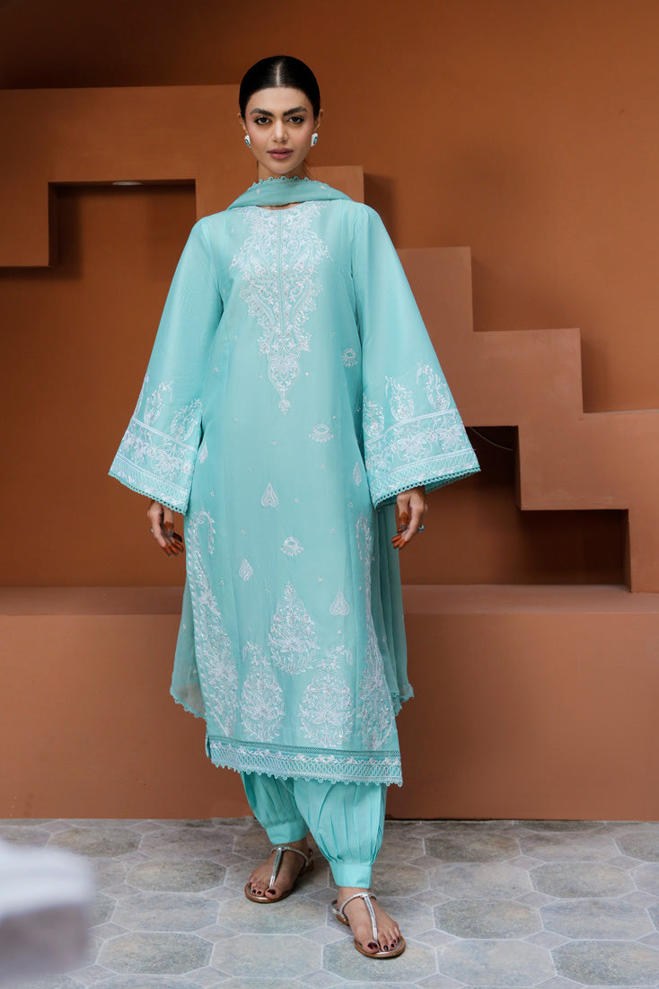 Marjjan | Leya Collection | MBL-91 (FEROZI) - Luxury Dress - available at Maria Faisal in UK and USA.