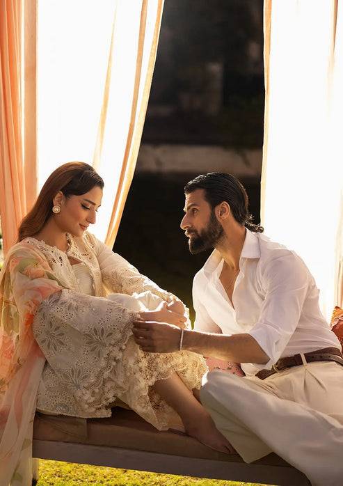 Kahf Premium | Luxury Lawn 25 | KLR-07 Miriam by Maria Faisal - Registered Vendor of : Kahf Premium - type : Ladies Clothes - 100% original wedding dresses