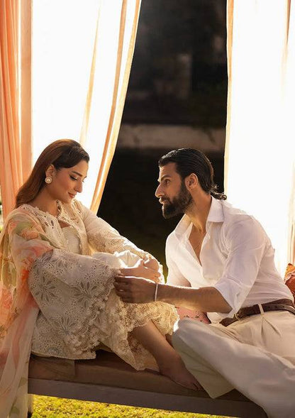 Kahf Premium | Luxury Lawn 25 | KLR-07 Miriam by Maria Faisal - Registered Vendor of : Kahf Premium - type : Ladies Clothes - 100% original wedding dresses