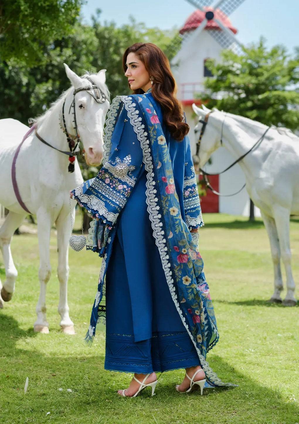 Elaf Premium | Luxury Lawn 25 | ELH-2A ZIVA by Maria Faisal - Registered Vendor of : Elaf Premium - type : Ladies Clothes - 100% original wedding dresses