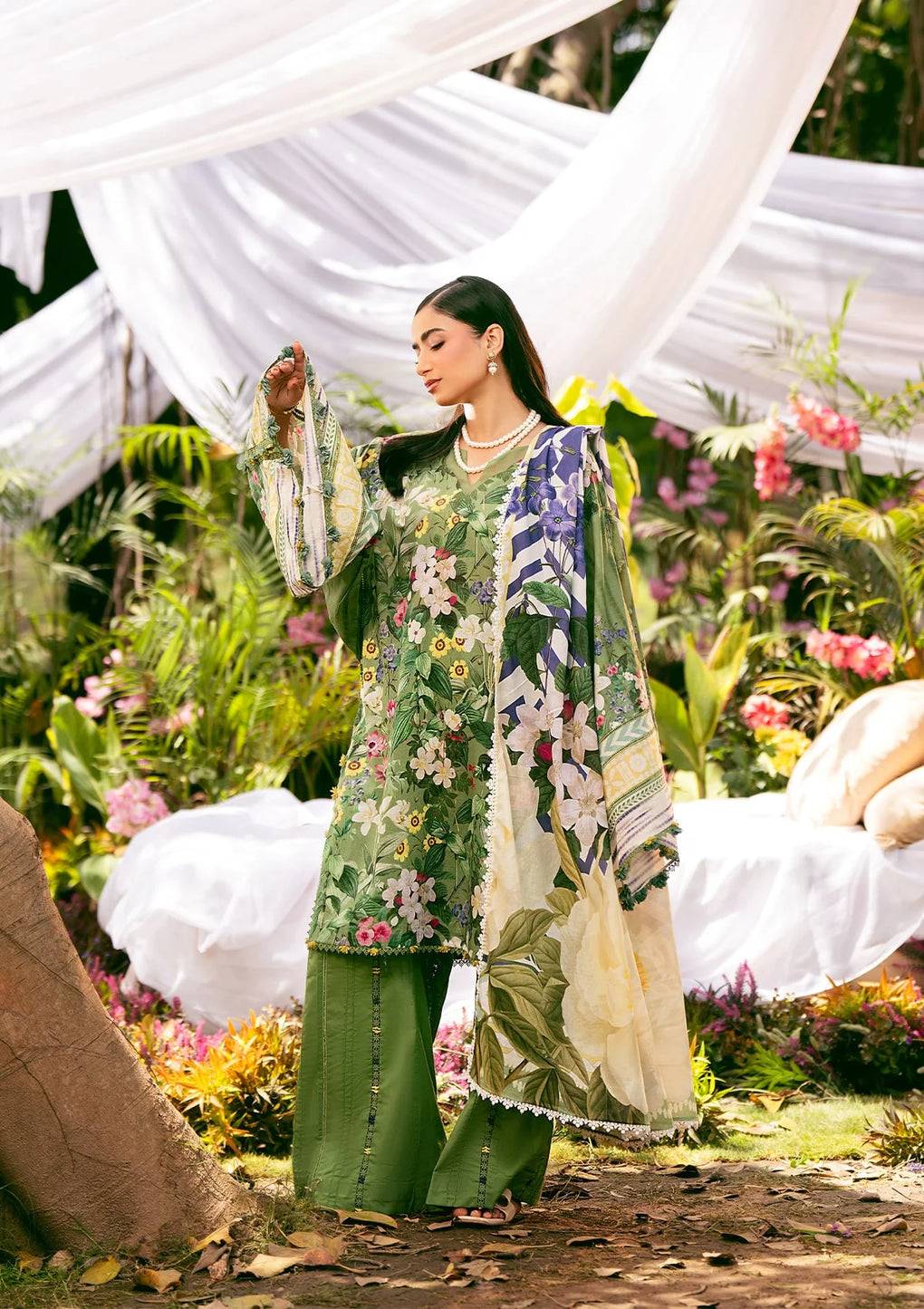 Elaf Premium | Prints 25 | EPS-1B GREEN EDEN by Maria Faisal - Registered Vendor of : Elaf Premium - type : Ladies Clothes - 100% original wedding dresses