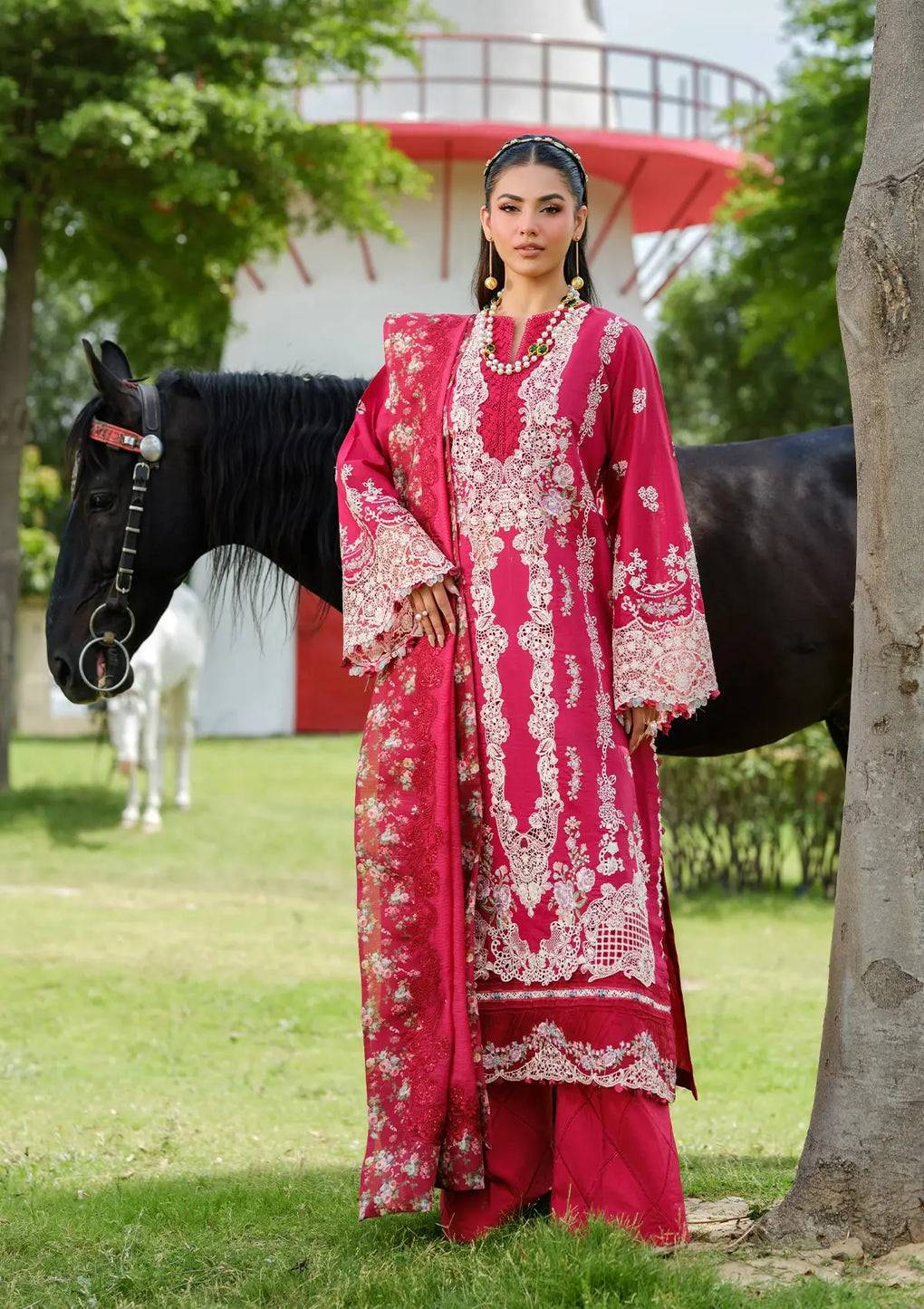 Elaf Premium | Luxury Lawn 25 | ELH-6B JULIET by Maria Faisal - Registered Vendor of : Elaf Premium - type : Ladies Clothes - 100% original wedding dresses
