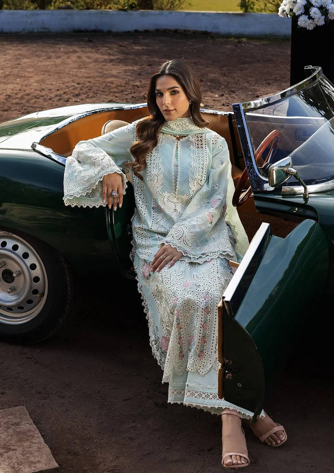 Kahf Premium | Luxury Lawn 25 | KLR-2B Garnet by Maria Faisal - Registered Vendor of : Kahf Premium - type : Ladies Clothes - 100% original wedding dresses
