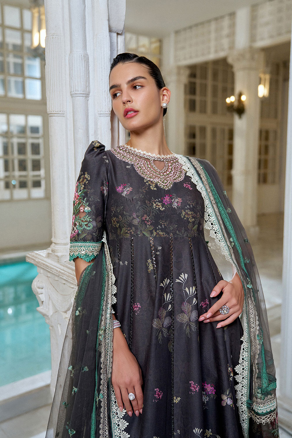 Sobia Nazir | Luxury Lawn Eid 26 | 10A - Luxury Dress - available at Maria Faisal in UK and USA.