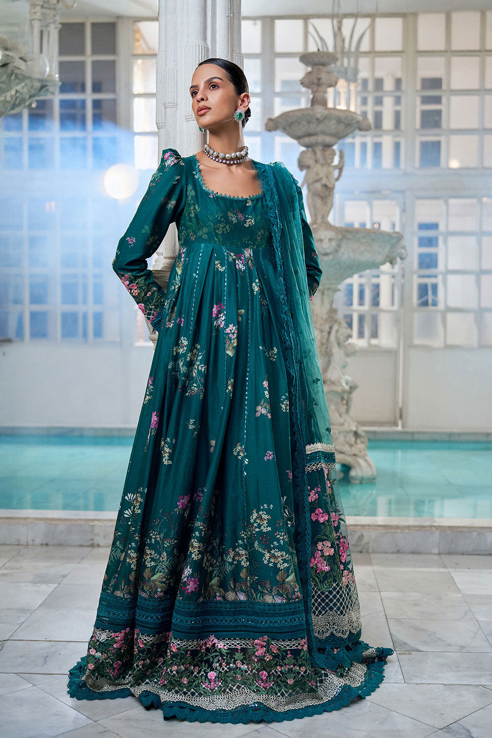 Sobia Nazir | Luxury Lawn Eid 26 | 10B - Luxury Dress - available at Maria Faisal in UK and USA.