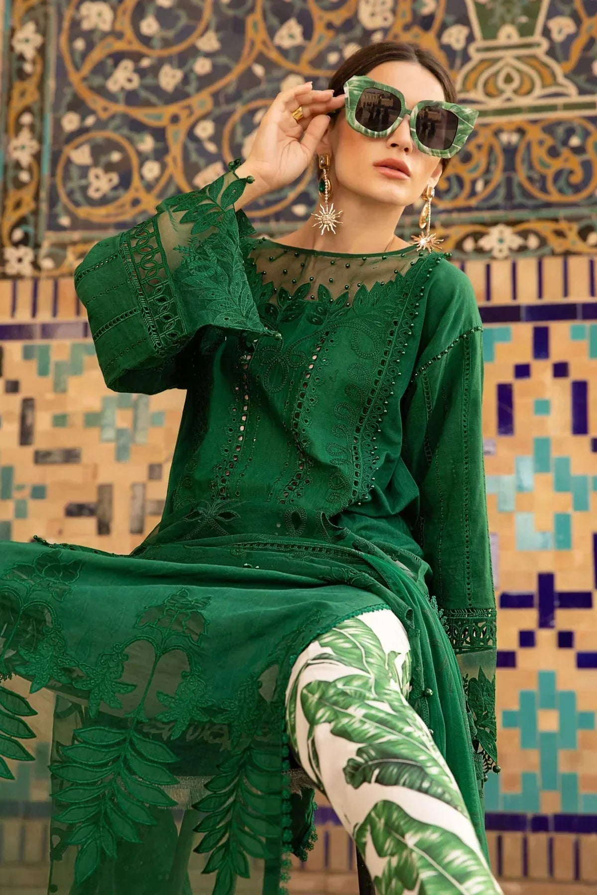 Maria B | Luxury Lawn | D-2310-B - Ladies Clothes - Maria Faisal
