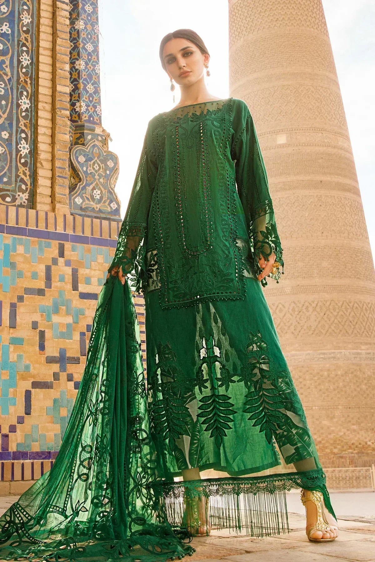 Maria B | Luxury Lawn | D-2310-B - Ladies Clothes - Maria Faisal