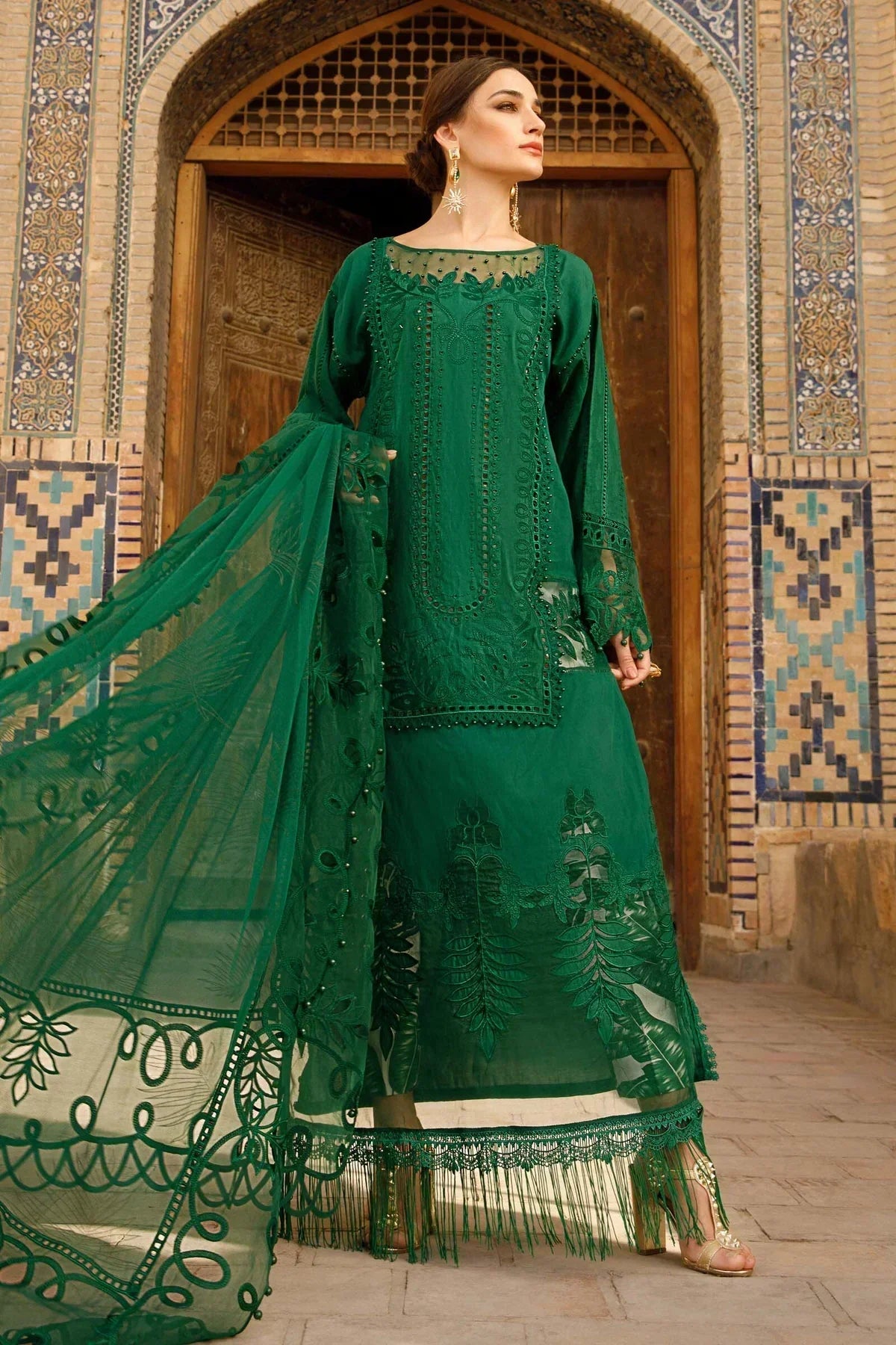 Maria B | Luxury Lawn | D-2310-B - Ladies Clothes - Maria Faisal