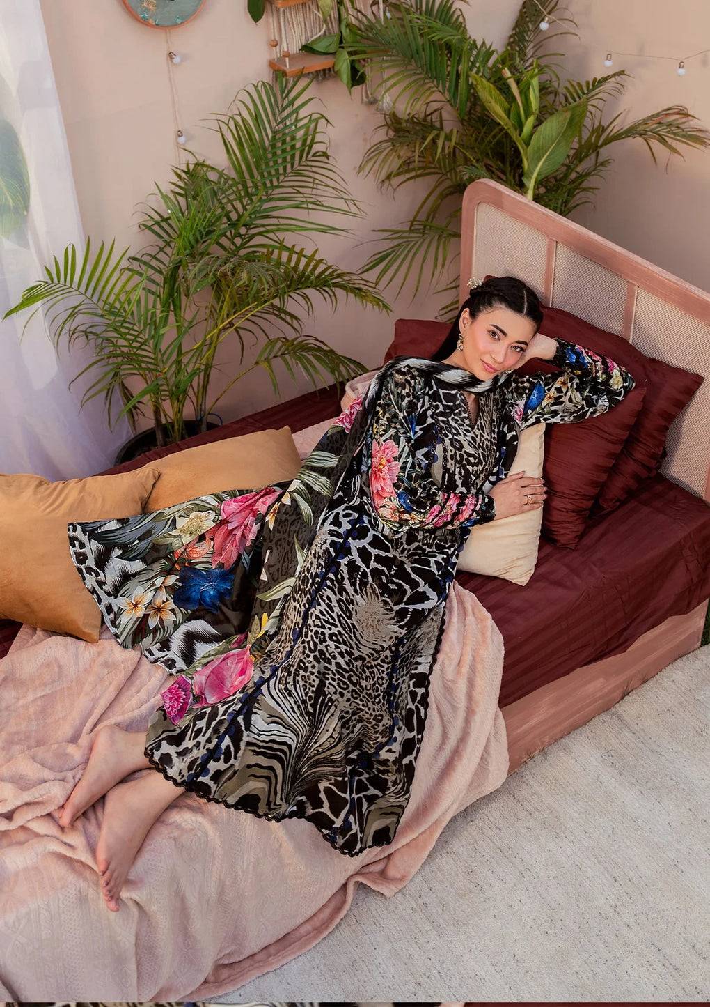 Elaf Premium | Prints 25 | EPS-4B NOIR ESSENCE by Maria Faisal - Registered Vendor of : Elaf Premium - type : Ladies Clothes - 100% original wedding dresses