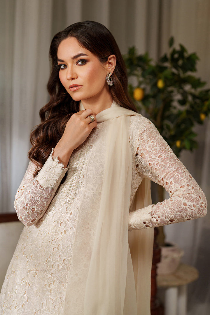 Iznik | Chinon Chiffon | UE-532 - Dress - available at Maria Faisal in UK and USA.