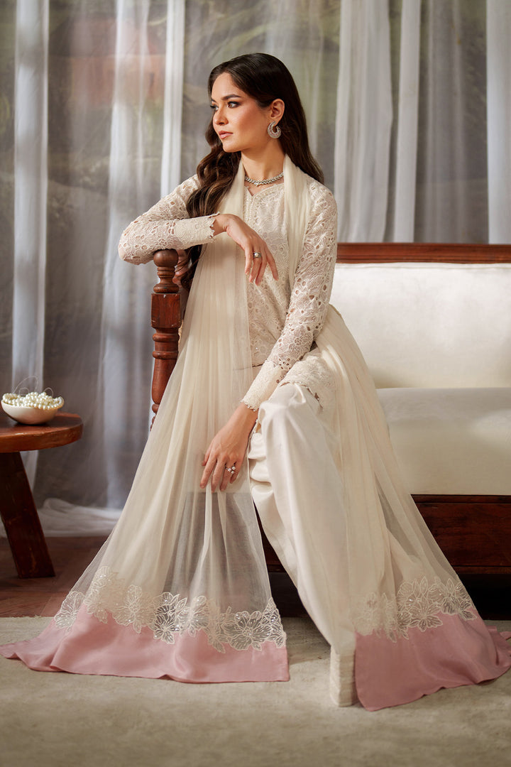 Iznik | Chinon Chiffon | UE-532 - Dress - available at Maria Faisal in UK and USA.