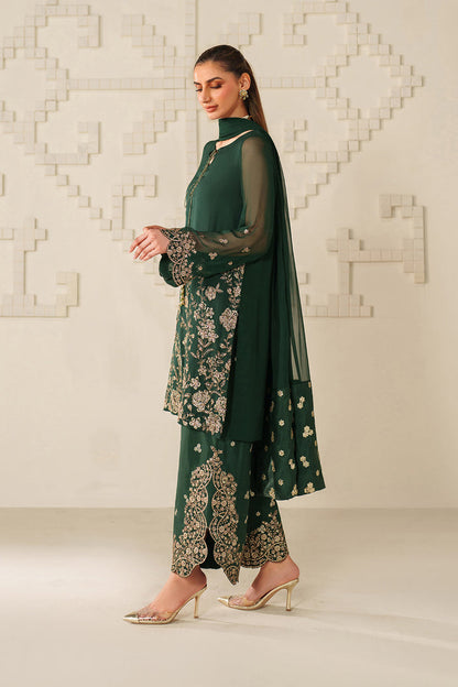Iznik | Chinon Chiffon | UE-619 - Dress - available at Maria Faisal in UK and USA.