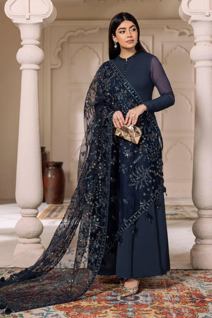 Alizeh | Ready to wear | Navy Blue 3 piece - RTW1012 - Ladies Clothes - Maria Faisal