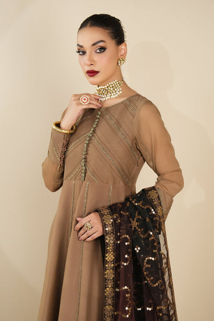 Alizeh | Formals Collection | Rose Beige Dress 3 piece - RTW1017