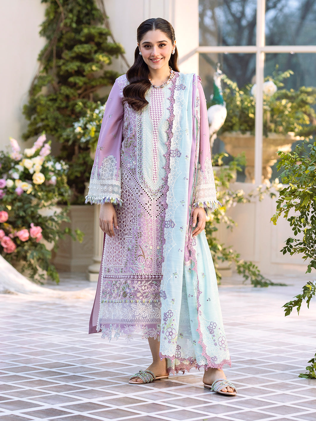 Bin Ilyas | Freesia Embroidered Lawn 25 | 101 - B