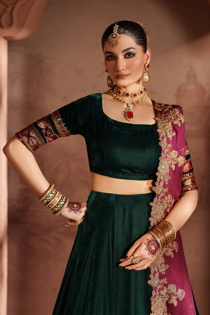 Iznik | Velvet 25 | IV-65 Embroidered Velvet - Formal Dress - available at Maria Faisal in UK and USA.