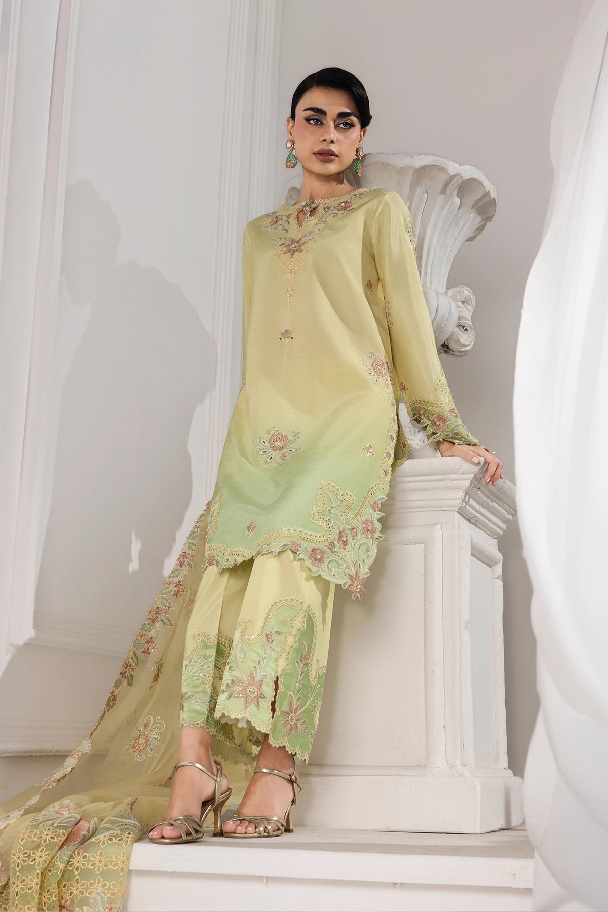 Rangrasiya | Lumeire Silk |Lucia - Luxury Dress - available at Maria Faisal in UK and USA.