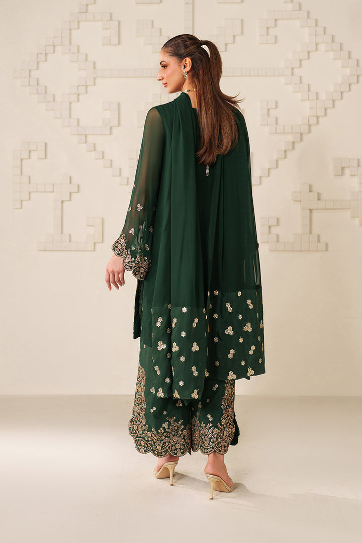 Iznik | Chinon Chiffon | UE-619 - Dress - available at Maria Faisal in UK and USA.