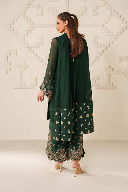 Iznik | Chinon Chiffon | UE-619 - Dress - available at Maria Faisal in UK and USA.