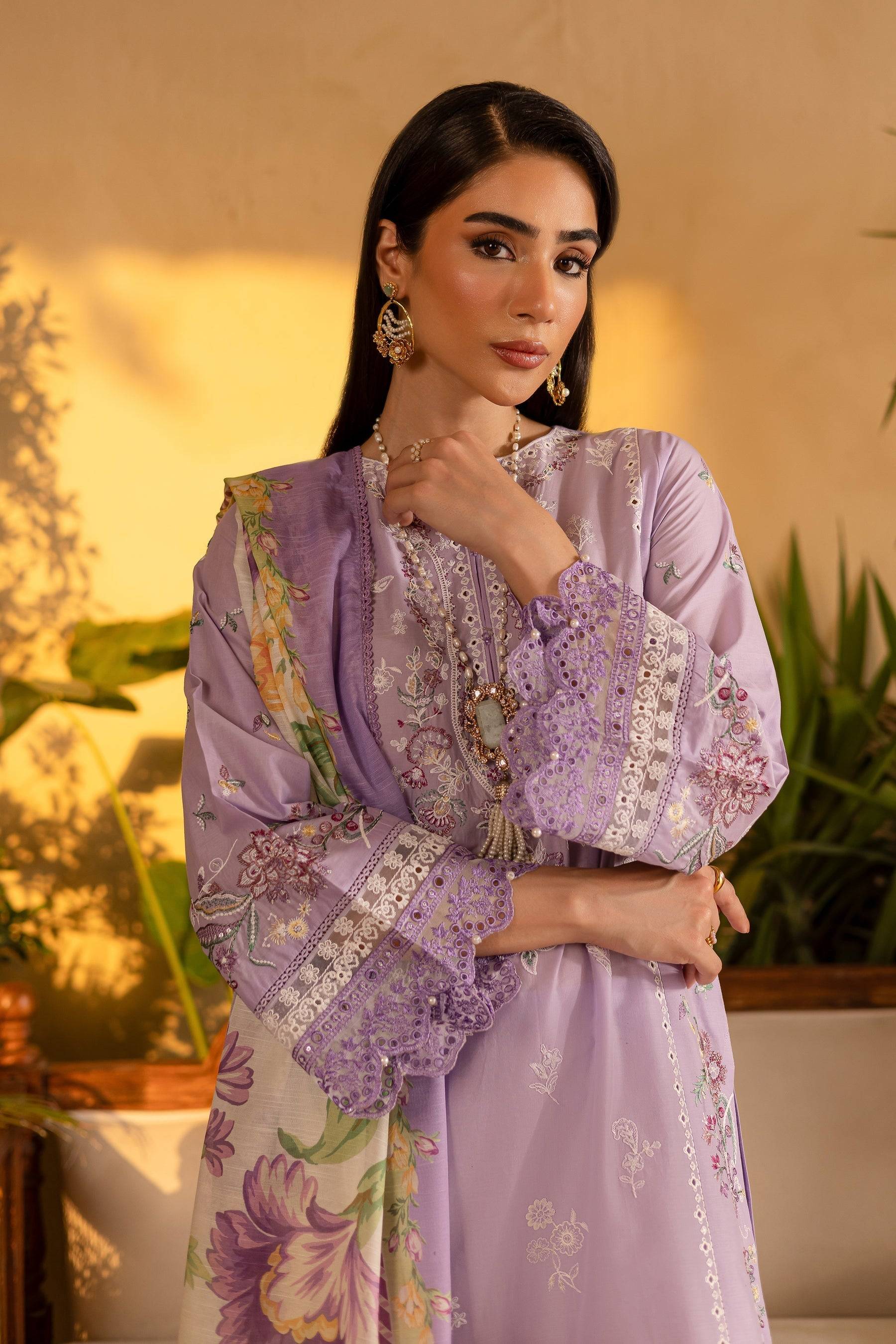 Batik | Nyra Embroidered Summer Solids | Rufna by Maria Faisal - Registered Vendor of : Batik - type : Ladies Clothes - 100% original wedding dresses