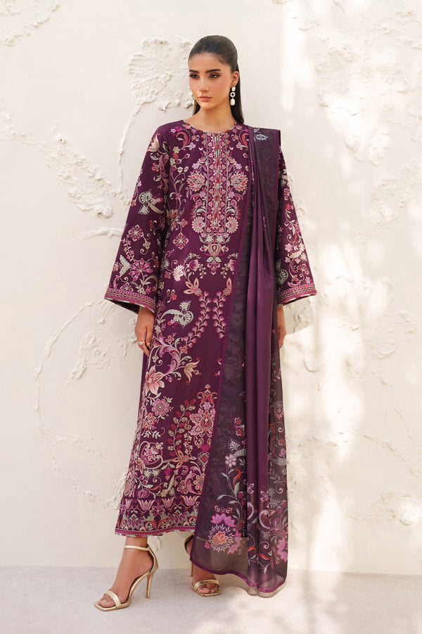 Baroque | Formals Collection | EMBROIDERED RAW SILK UF-4382 - Formal Dress - available at Maria Faisal in UK and USA.