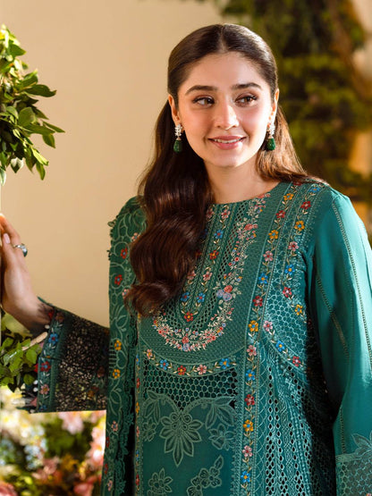 Bin Ilyas | Freesia Embroidered Lawn 25 | 102 - A by Maria Faisal - Registered Vendor of : Bin Ilyas - type : Ladies Clothes - 100% original wedding dresses