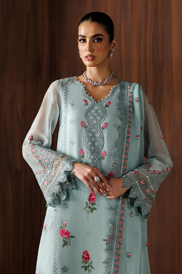Baroque | Formals Collection | EMBROIDERED CHIFFON UF-4438 - Formal Dress - available at Maria Faisal in UK and USA.