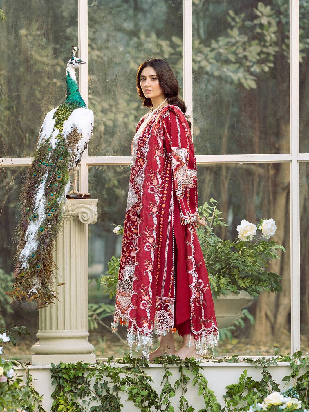 Bin Ilyas | Freesia Embroidered Lawn 25 | 103 - A by Maria Faisal - Registered Vendor of : Bin Ilyas - type : Ladies Clothes - 100% original wedding dresses