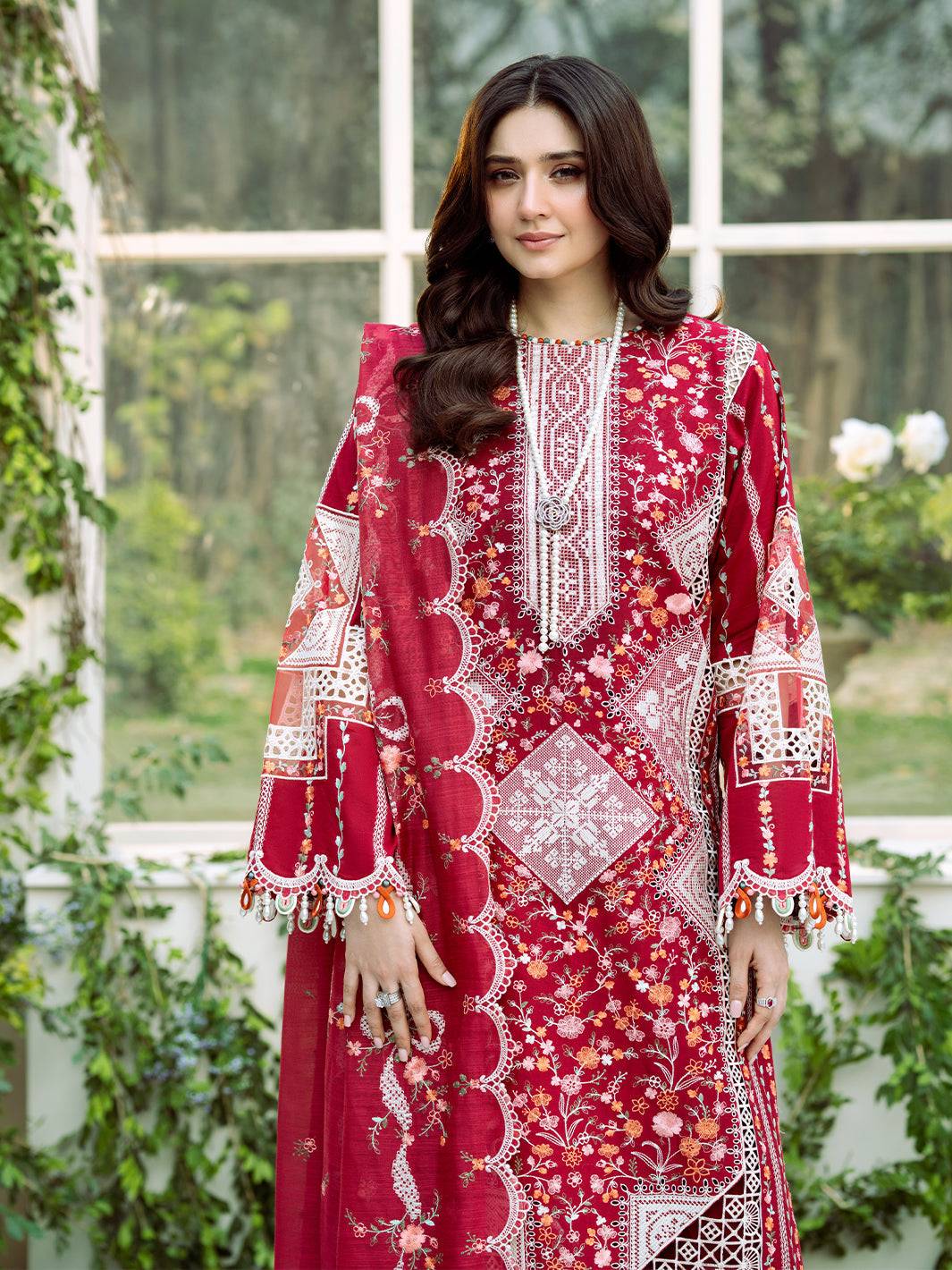 Bin Ilyas | Freesia Embroidered Lawn 25 | 103 - A by Maria Faisal - Registered Vendor of : Bin Ilyas - type : Ladies Clothes - 100% original wedding dresses