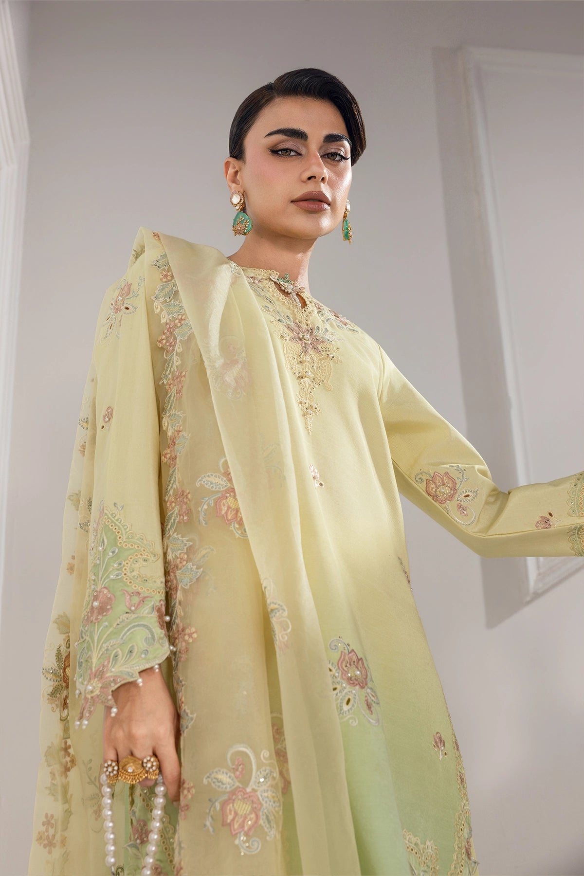 Rangrasiya | Lumeire Silk |Lucia - Luxury Dress - available at Maria Faisal in UK and USA.