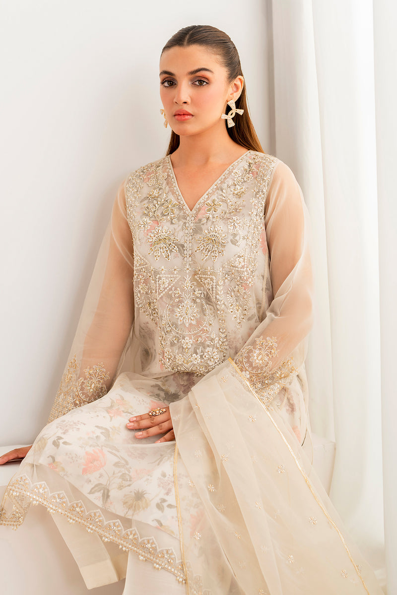 Baroque | Formal Collection | ORGANZA UF-699 - Designer Dress with Intricate embroidery and embellishments. Shop elegent wedding dress at Maria Faisal.
