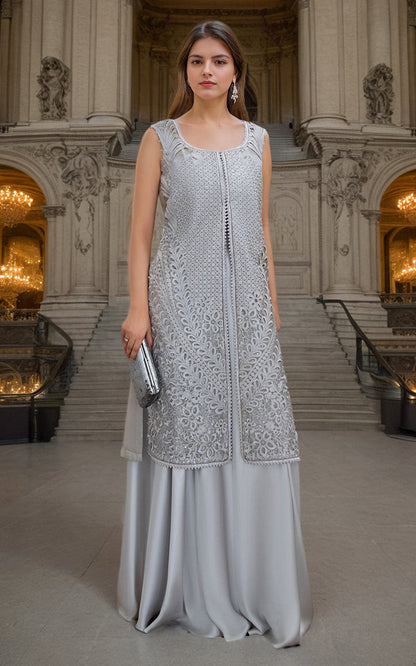 Threads and Motifs | Formal Dresses 25 | Embroidered Jacket With Skirt - Ladies Clothes - Maria Faisal