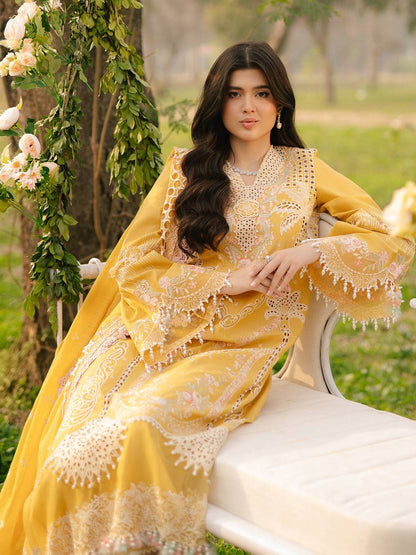 Bin Ilyas | Freesia Embroidered Lawn 25 | 104 - A by Maria Faisal - Registered Vendor of : Bin Ilyas - type : Ladies Clothes - 100% original wedding dresses