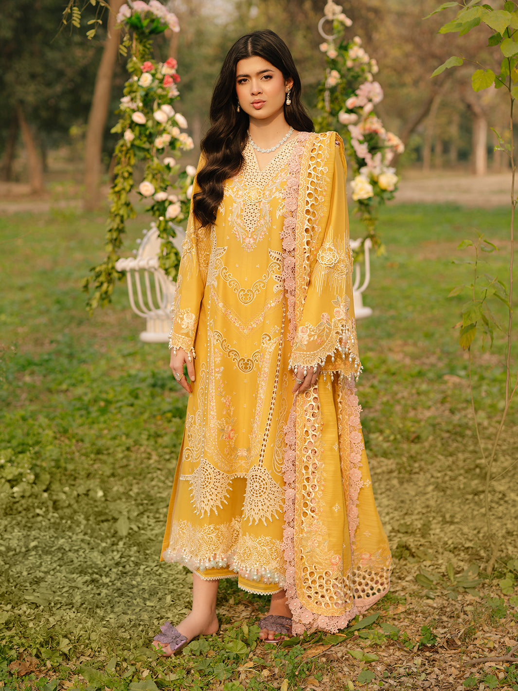 Bin Ilyas | Freesia Embroidered Lawn 25 | 104 - A