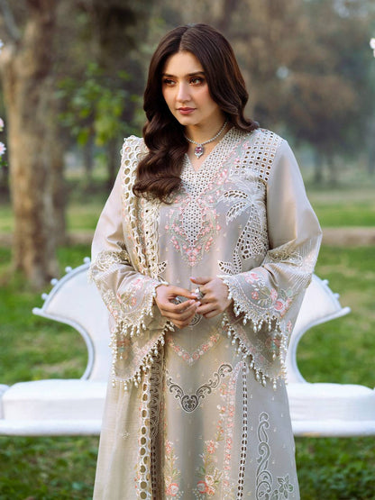 Bin Ilyas | Freesia Embroidered Lawn 25 | 104 - B by Maria Faisal - Registered Vendor of : Bin Ilyas - type : Ladies Clothes - 100% original wedding dresses