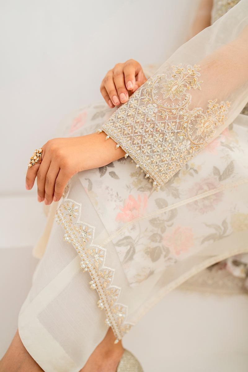 Baroque | Formal Collection | ORGANZA UF-699 - Designer Dress with Intricate embroidery and embellishments. Shop elegent wedding dress at Maria Faisal.