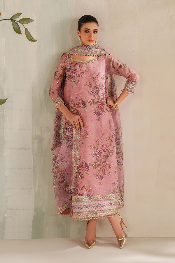 Baroque | Formals Collection | EMBROIDERED COTTON NET UF-4374 - Formal Dress - available at Maria Faisal in UK and USA.