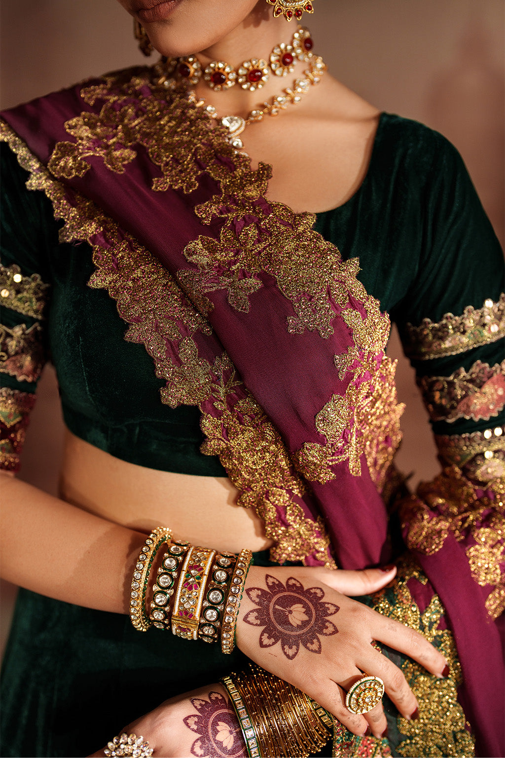 Iznik | Velvet 25 | IV-65 Embroidered Velvet - Formal Dress - available at Maria Faisal in UK and USA.