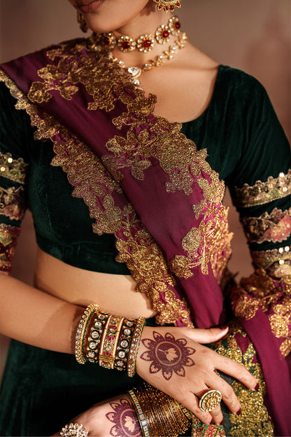 Iznik | Velvet 25 | IV-65 Embroidered Velvet - Formal Dress - available at Maria Faisal in UK and USA.