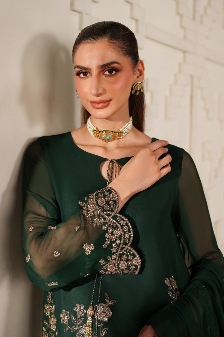 Iznik | Chinon Chiffon | UE-619 - Dress - available at Maria Faisal in UK and USA.