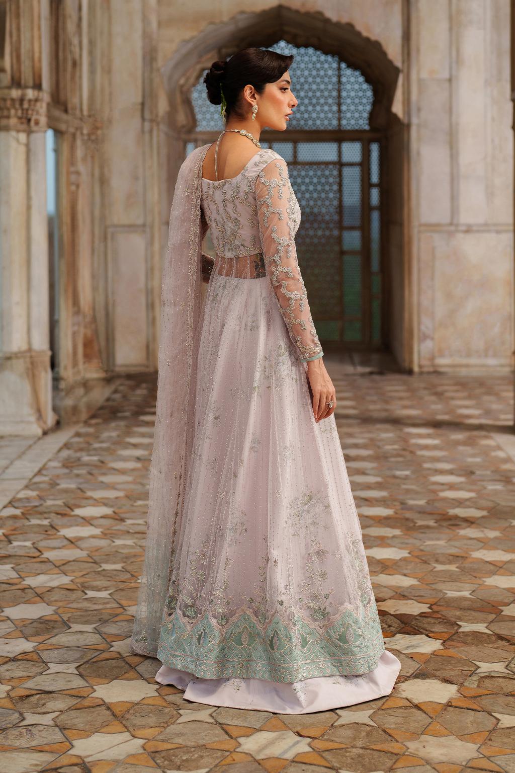 Iznik | Festive Formal | UE-552 Embroidered Net - Ladies Clothes - Maria Faisal