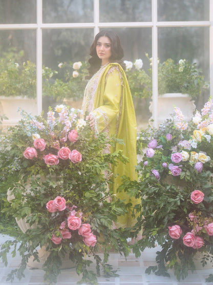 Bin Ilyas | Freesia Embroidered Lawn 25 | 105 - A by Maria Faisal - Registered Vendor of : Bin Ilyas - type : Ladies Clothes - 100% original wedding dresses