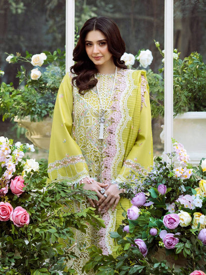 Bin Ilyas | Freesia Embroidered Lawn 25 | 105 - A by Maria Faisal - Registered Vendor of : Bin Ilyas - type : Ladies Clothes - 100% original wedding dresses