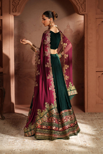Iznik | Velvet 25 | IV-65 Embroidered Velvet - Formal Dress - available at Maria Faisal in UK and USA.