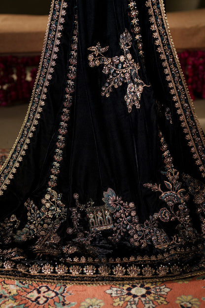 Iznik | Velvet 25 | IV-72 Embroidered Velvet - Formal Dress - available at Maria Faisal in UK and USA.