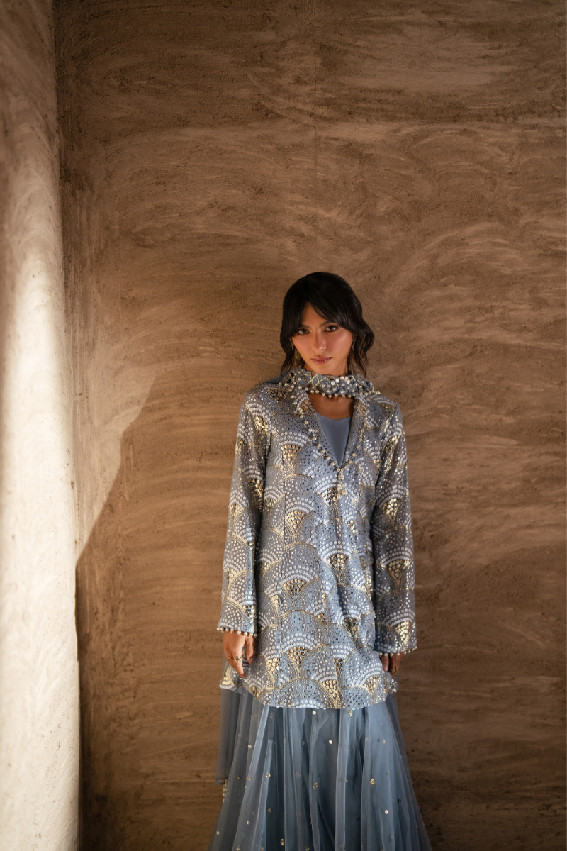 Sana Abbas | Zalea Formals | NYSA - Formal Dress - available at Maria Faisal in UK and USA.
