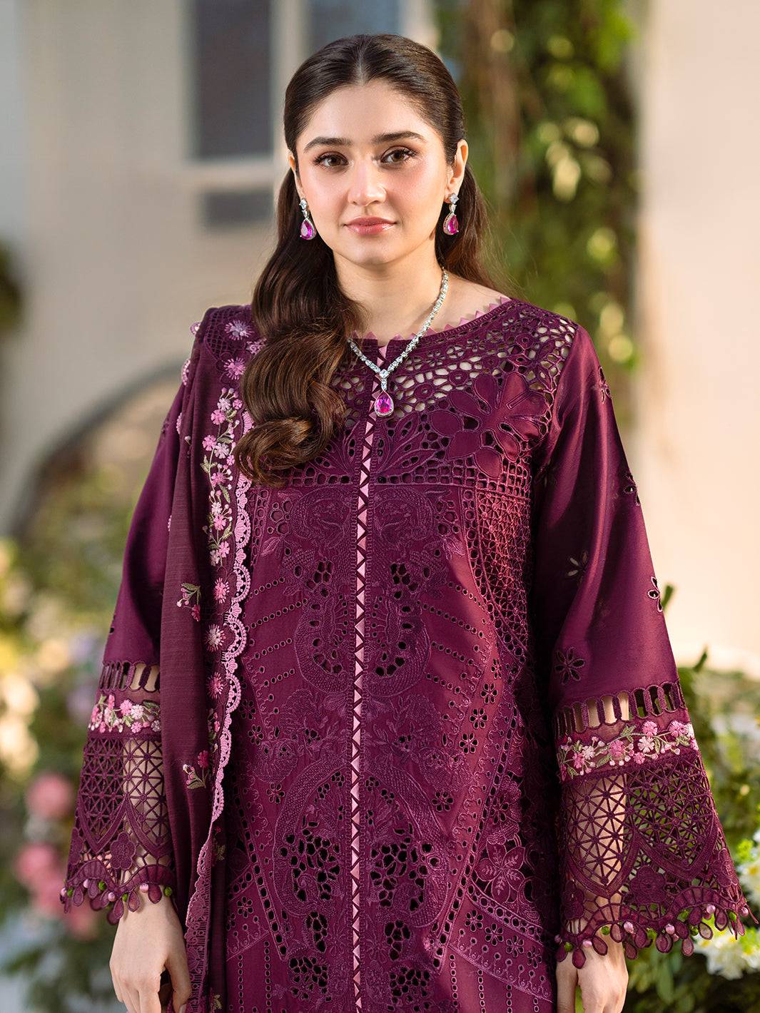 Bin Ilyas | Freesia Embroidered Lawn 25 | 106 - A by Maria Faisal - Registered Vendor of : Bin Ilyas - type : Ladies Clothes - 100% original wedding dresses