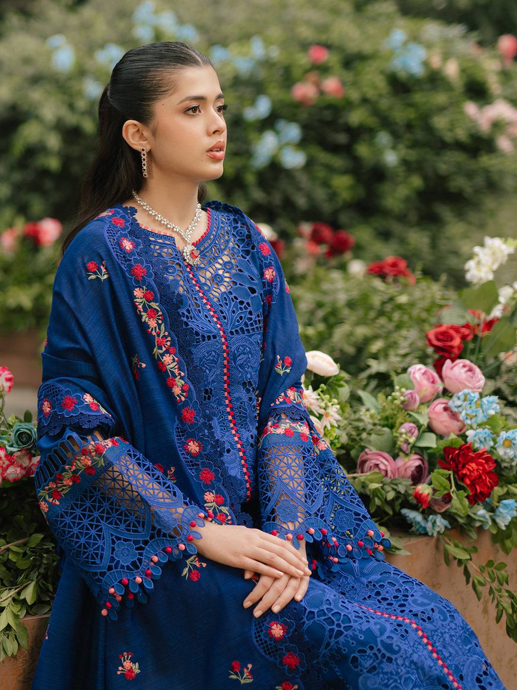 Bin Ilyas | Freesia Embroidered Lawn 25 | 106 - B by Maria Faisal - Registered Vendor of : Bin Ilyas - type : Ladies Clothes - 100% original wedding dresses