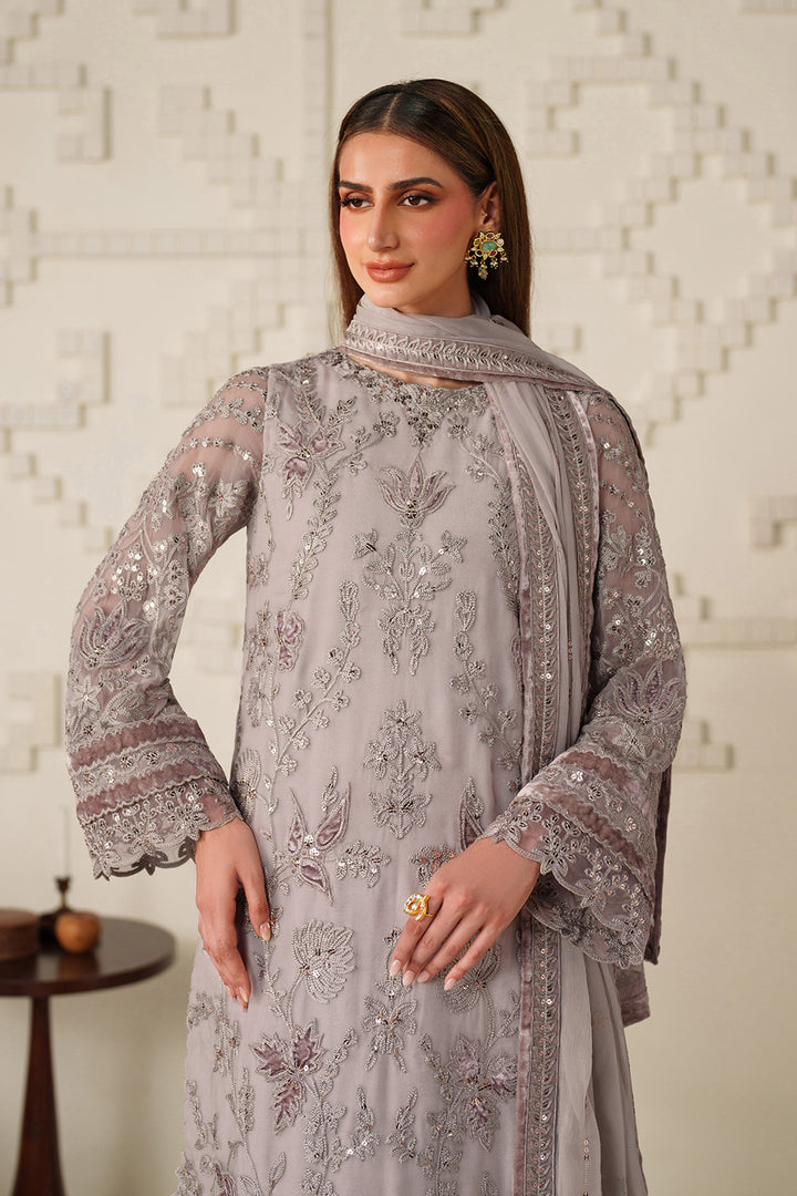 Iznik | Chinon Chiffon | UE-618 - Dress - available at Maria Faisal in UK and USA.
